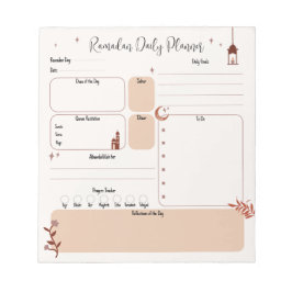 Boho Islamic Anpassade Ramadan Planner Anteckningsblock