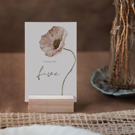 Boho Islands Watercolor Island Poppy Flowers Bordsnummer