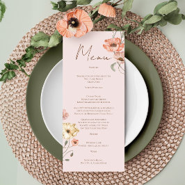 Boho Islands Watercolor Island Poppy Flowers Meny