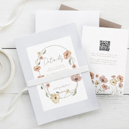 Boho Islands Watercolor Island Poppy Flowers OSA Kort