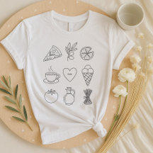 Boho Italy Food Shirt | Hand plockade Medelhavet