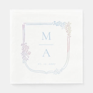 Boho Jackar av arm - pastel initialer Pappersservett