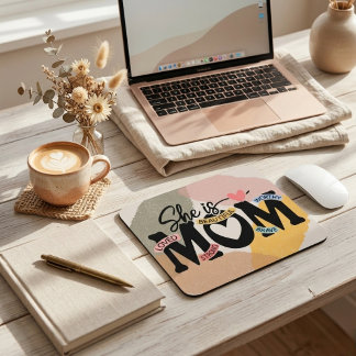 Boho Jordnära Lekfull Abstrakt Citat till Mamma Musmatta
