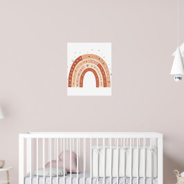 Boho jordnära regnbågsetetik poster