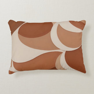 Boho jordton abstrakt form kudde design