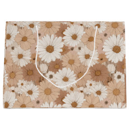 Boho jordton Daisy Tan blommönster