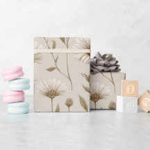 Boho jordton Daisy Tan Blommönster