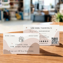 Boho-jordton Judensmakare Qr-logotyp Rabattkort