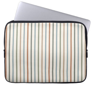 Boho jordton vertikala ränder minimalistiskt mönst laptop fodral