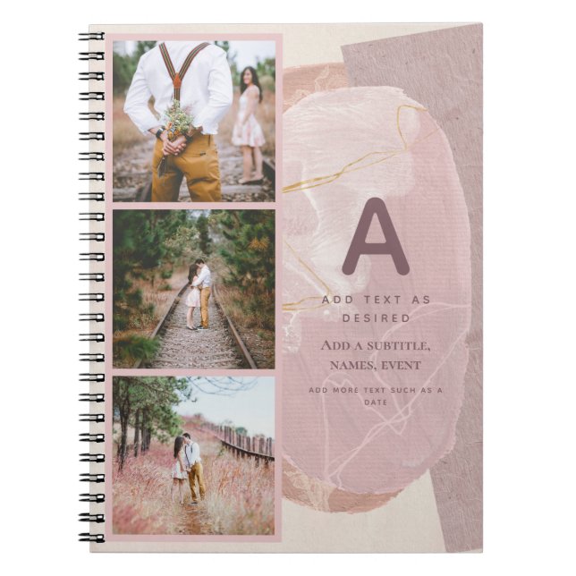 BOHO Journal Gift Personlig Abstrakt  Chic Anteckningsbok (Framsidan)