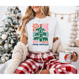 Boho jul Joy Peace Kärlek T Shirt
