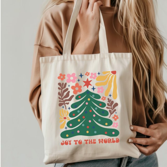 Boho Jul Joy till världen Tygkasse (Skapare uppladdad)
