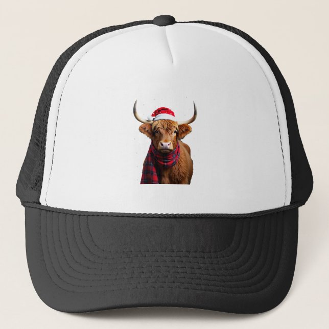 Boho jul jul Highland ko T-shirt (1) Keps (Framsida)