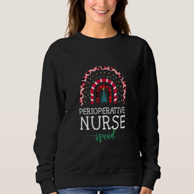 Boho jul Leopard Rainbow Perioperative Nurse T Shirt (Framsida)