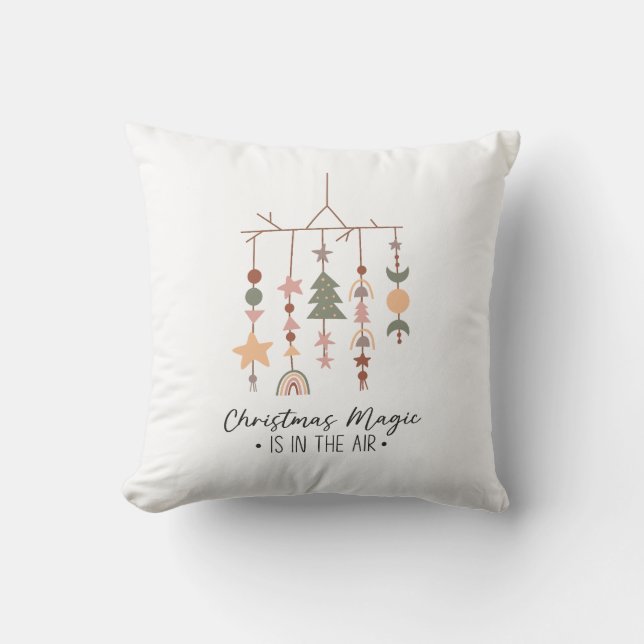 Boho jul Magic Festive Helgdag Kudde (Framsida)