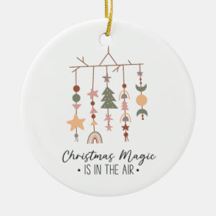 Boho jul Magic Festive Helgdag Photo Julgransprydnad Keramik