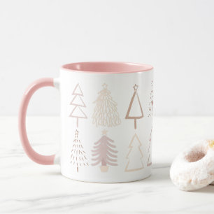 Boho Julgranar Dusty Rosa Helgdag Photo Mugg