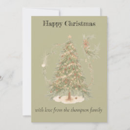 Boho-julkort med platt Helgdag Julkort