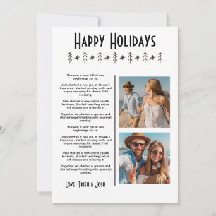 Boho-jullkort - Fotofamilj - uppdatering Brev Meddelande