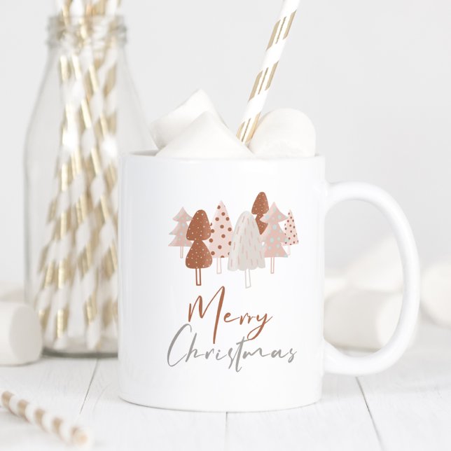 Boho julmugg – mysig hygge träd design Två-Tonad mugg (Skapare uppladdad)