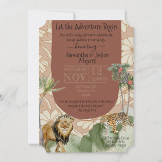 Boho Jungle Baby Shower-inbjudan Inbjudningar