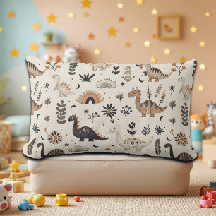Boho Jungle Dinosaur Mönster Lumbarkudde