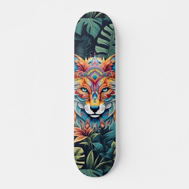 Boho Jungle Fox Skateboard (Framsida)