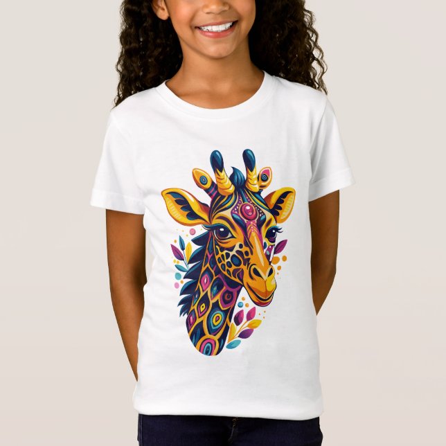 Boho Jungle Giraffe T Shirt (Framsida)