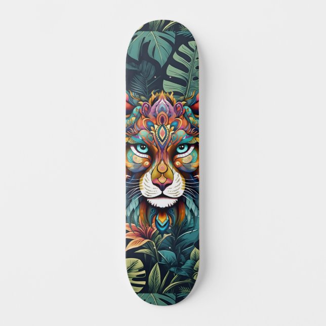 Boho Jungle Lejon Skateboard (Framsida)