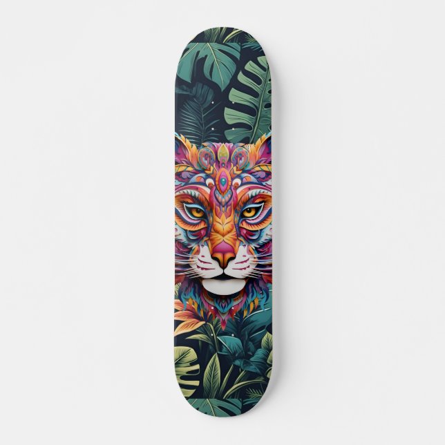 Boho Jungle Panther Skateboard (Framsida)