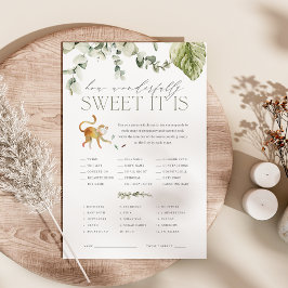 Boho Jungle Safari Baby Shower Candy Guessing Game Flygblad