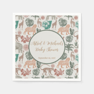 Boho Jungle Safari Baby Shower Pappersservett