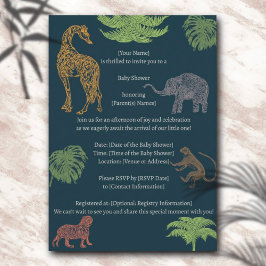 Boho Jungle Safari Boy Shower-inbjudan Inbjudningar
