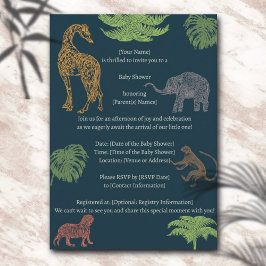 Boho Jungle Safari Boy Shower-inbjudan Inbjudningar