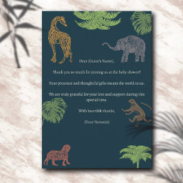Boho Jungle Safari Boy Shower Tack Kort