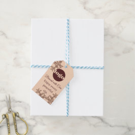 Boho kaffe bryggt med omsorg presentkort presentetikett