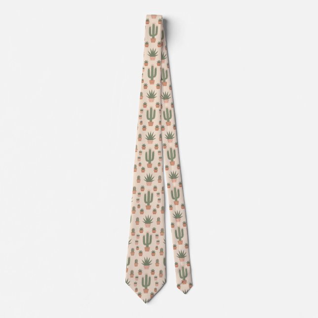 Boho Kaktus Mönster Slips (Framsida)
