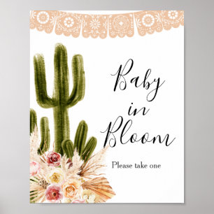 Boho Kaktus Taco Bout Baby i Bloom Skylt