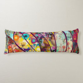 Boho Kaleidoscope - Naturinspirerad Blommigt Art - Kroppskudde