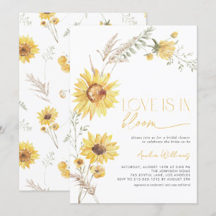Boho Kärlek är i Bloom Sunblomsterbotaniska Inbjudningar