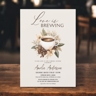 Boho Kärlek är Möhippan Brewing Coffee Latte Inbjudningar
