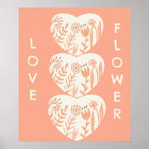 Boho Kärlek Flower Heart