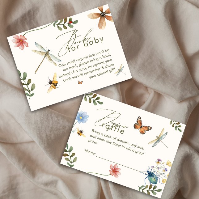 Boho Kärlek Kryp Insekter dragonfly-babydusch för  Tilläggskort (Skapare uppladdad)