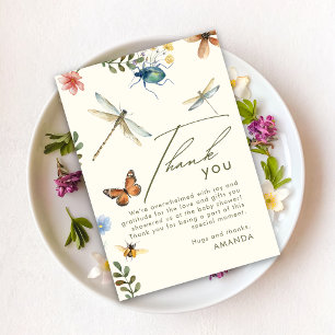 Boho Kärlek Kryp Insekter Dragonfly Tack tack Inbjudningar