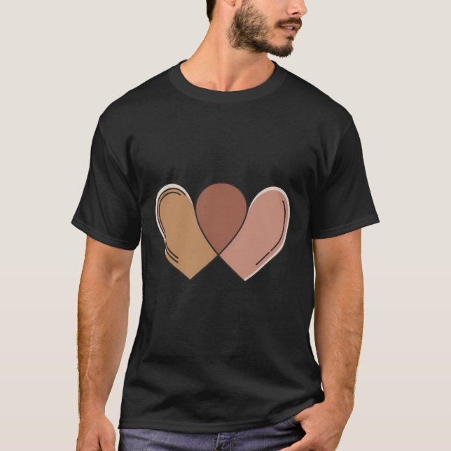Boho Kärlek Line Art Shirt - minimal estetisk T Shirt (Framsida)