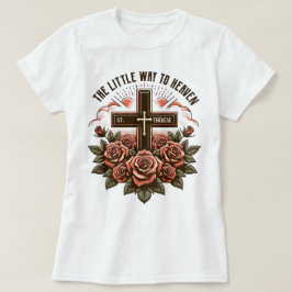 Boho-katolska St. Therese Little Way Traditional T Shirt