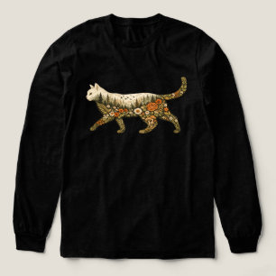 Boho Katt Blommig — Kattälskare med Växter Träd T Shirt
