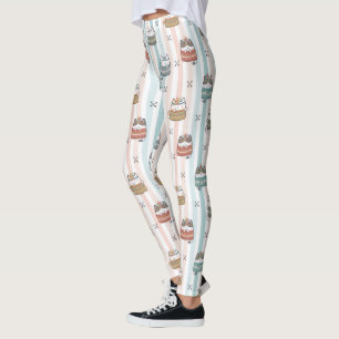Boho Katter Tribal Mönster Leggings