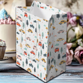 Boho Kids Cars, Träd & Clouds Mönster