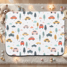 Boho Kids Cars, Träd & Clouds Mönster